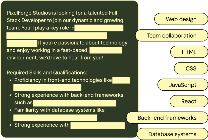 Skill extraction from text